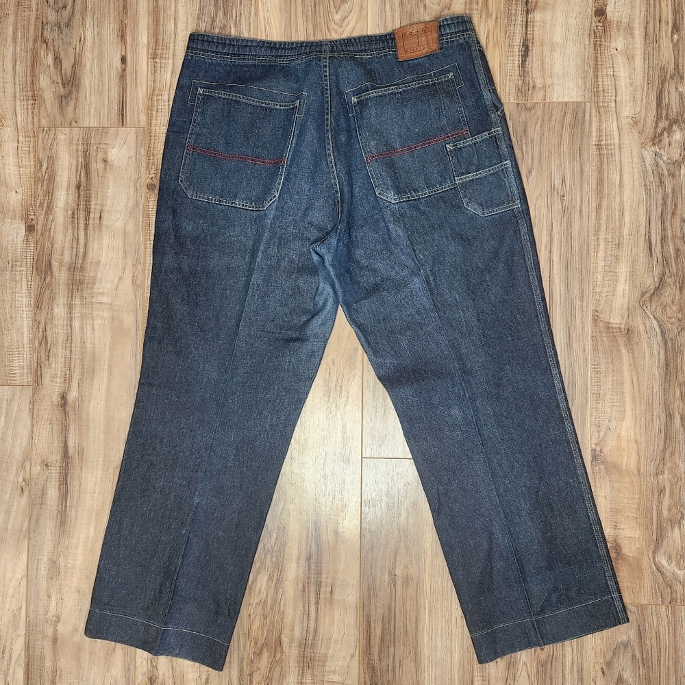 Vintage Y2K Tommy Hilfiger Baggy Carpenter Skater Jeans Loose Fit Hip Hop 38